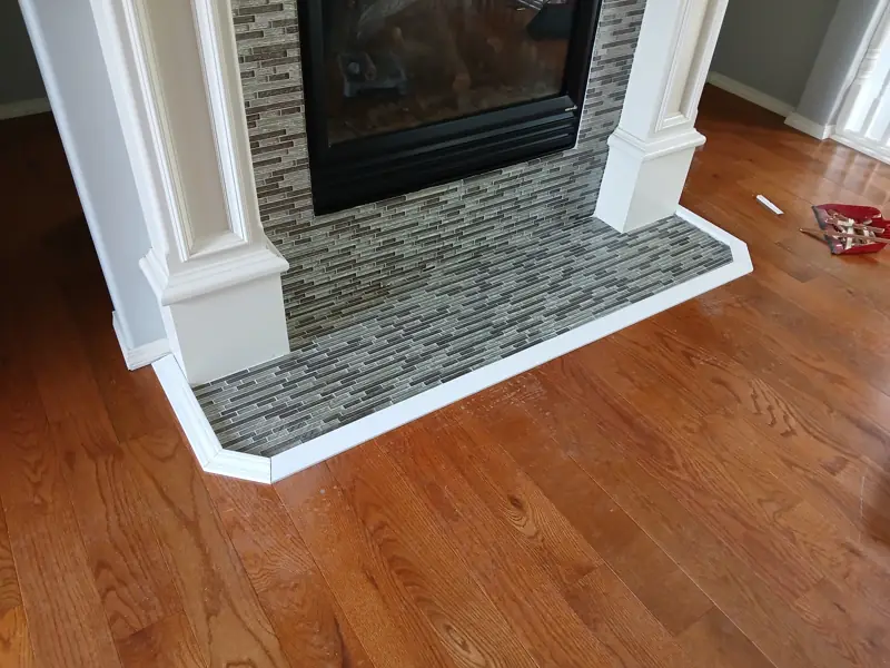 Fireplace trim work — recent Creed Handyman job in Wichita